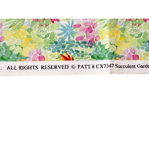 Succulent Garden Michael Miller Fabric Cactus Floral 100% Cotton 1 Yard X 43” - Picture 3 of 5